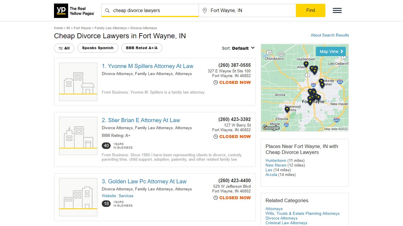 Cheap Divorce Lawyers in Fort Wayne, IN - yellowpages.com